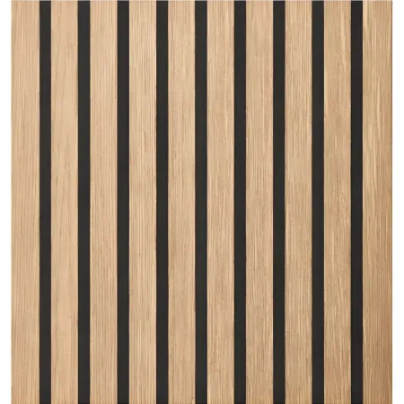 Set 12 Pannelli Acustici MDF Feltro PET 60x60 cm Effetto Legno Rovere