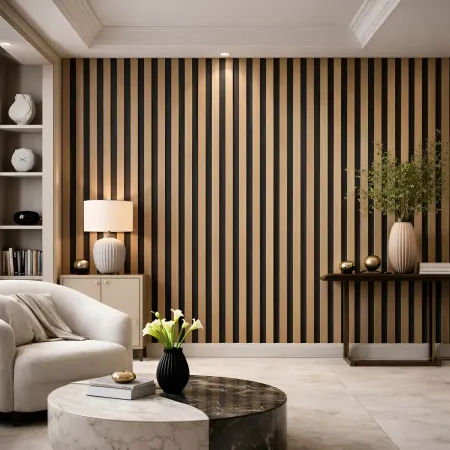 Set 12 Pannelli Acustici MDF Feltro PET 60x60 cm Effetto Legno Rovere