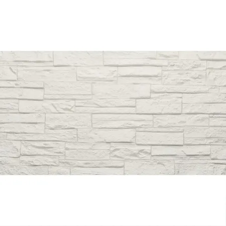 Set 12 Pannelli Isolanti Effetto Pietra Quarzite 3D Bianco 120x60 PU