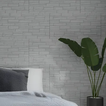 Set 12 Pannelli Isolanti Effetto Pietra Quarzite 3D Bianco 120x60 PU