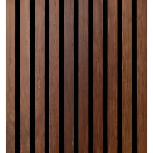 Set 12 Pannelli Acustici MDF Feltro PET 60x60 cm Effetto Legno Noce