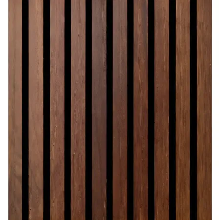 Set 12 Pannelli Acustici MDF Feltro PET 60x60 cm Effetto Legno Noce