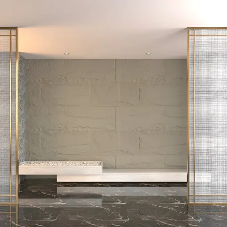 Set 10 Pannelli Isolanti Effetto Pietra 3D Grigio Cemento 120x60 PU