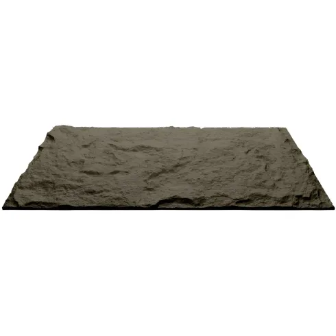 Set 10 Pannelli Isolanti Effetto Pietra 3D Grigio Scuro 120x60 in PU