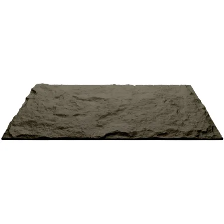 Set 10 Pannelli Isolanti Effetto Pietra 3D Grigio Scuro 120x60 in PU