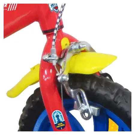 Bicicletta Bambini 12" Paw Patrol Rosso Rotelle Removibili Borraccia