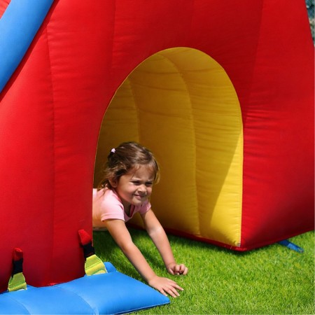 Gonfiabile per Bambini Castello Scivoli 600x215 con Gonfiatore Pompa