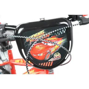Bicicletta per Bambini 16" Cars Rosso Nero Rotelle Borraccia Trombetta 2
