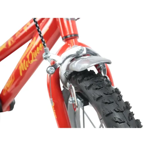 Bicicletta per Bambini 14" Cars Rosso Nero Rotelle Borraccia Trombetta