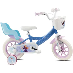 Bicicletta per Bambini 12" Frozen Disney Azzurro Cestino Portabambola