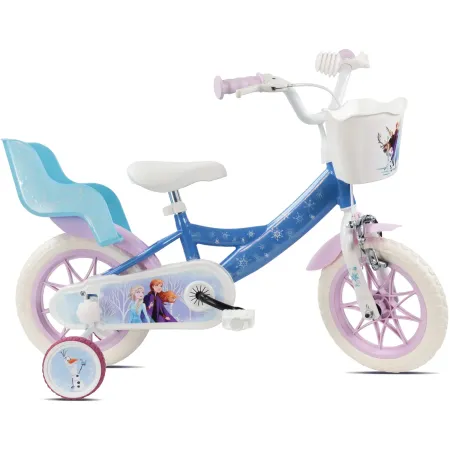 Bicicletta per Bambini 12" Frozen Disney Azzurro Cestino Portabambola