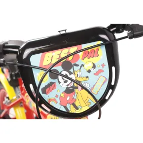 Bicicletta per Bambini 14" Topolino Disney Rosso Rotelle Borraccia 2