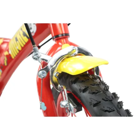 Bicicletta per Bambini 14" Topolino Disney Rosso Rotelle Borraccia