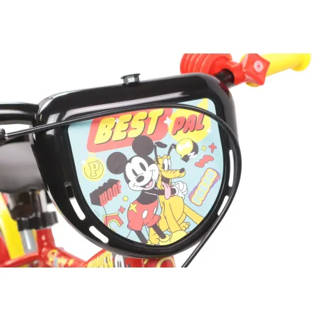 Bicicletta per Bambini 12" Topolino Disney Rosso Rotelle Borraccia