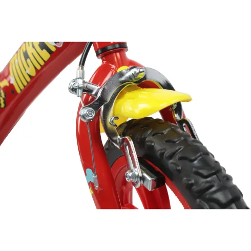 Bicicletta per Bambini 12" Topolino Disney Rosso Rotelle Borraccia