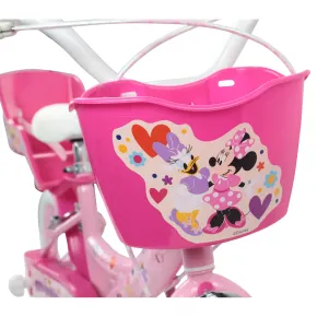 Bicicletta per Bambini 14" Minnie Disney Rosa Cestino Portabambola 2