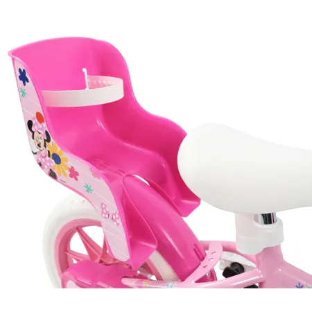 Bicicletta per Bambini 12" Minnie Disney Rosa Cestino Portabambola