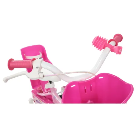 Bicicletta per Bambini 12" Minnie Disney Rosa Cestino Portabambola