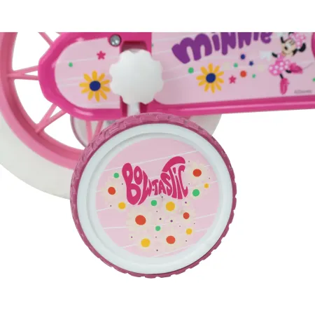 Bicicletta per Bambini 12" Minnie Disney Rosa Cestino Portabambola
