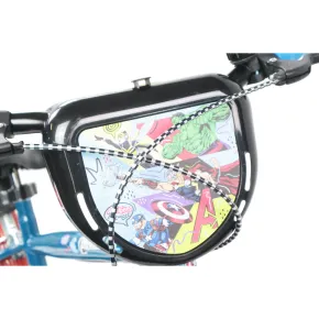 Bicicletta Bambini 16" Avengers Azzurro Rotelle Removibili Parafanghi 2