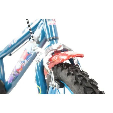 Bicicletta Bambini 16" Avengers Azzurro Rotelle Removibili Parafanghi