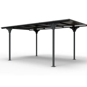 Tettoia in Alluminio 3x5 metri Carport Policarbonato Gazebo Posto Auto