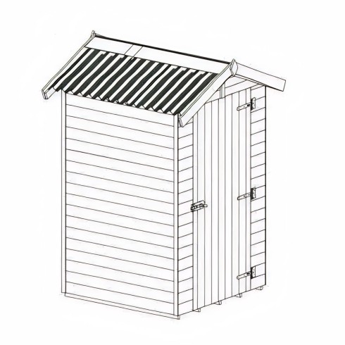 Casetta in Legno uso Bagno 140x140 cm