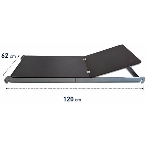 Piano Lavoro con Botola 62x120 cm per Trabattello Ponteggio in Acciaio