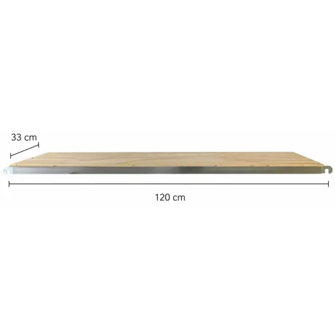 Mezzopiano di Lavoro 33x120 per Trabattelli Ponteggi Acciaio Legno