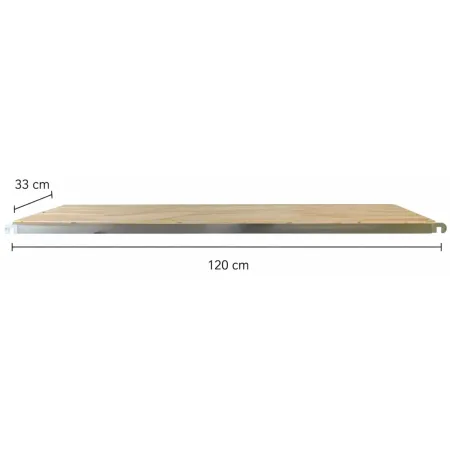 Mezzopiano di Lavoro 33x120 per Trabattelli Ponteggi Acciaio Legno