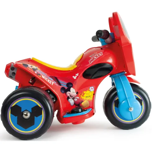 Triciclo Elettrico per Bambini 6V Topolino Disney Rosso Caricabatterie