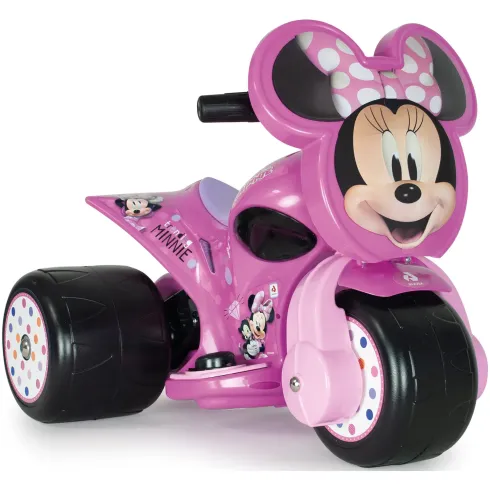 Triciclo Elettrico per Bambini 6V Minnie Disney Rosa Caricabatterie