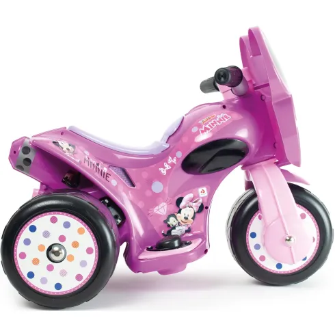 Triciclo Elettrico per Bambini 6V Minnie Disney Rosa Caricabatterie