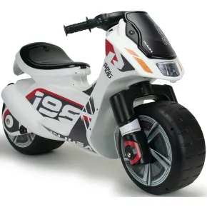 Moto Cavalcabile per Bambini Scooter Bianco Massimo 50 kg Maniglia