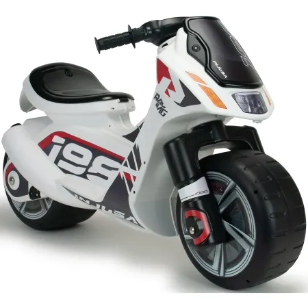 Moto Cavalcabile per Bambini Scooter Bianco Massimo 50 kg Maniglia