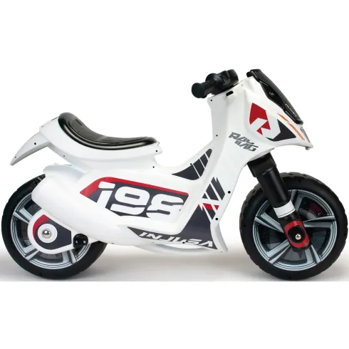 Moto Cavalcabile per Bambini Scooter Bianco Massimo 50 kg Maniglia