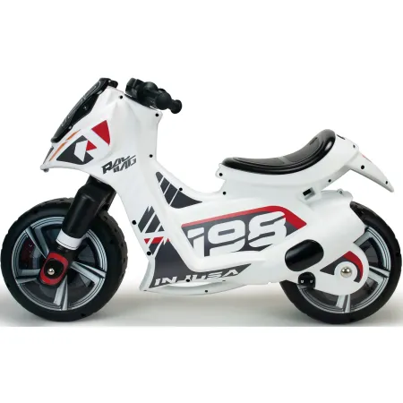 Moto Cavalcabile per Bambini Scooter Bianco Massimo 50 kg Maniglia
