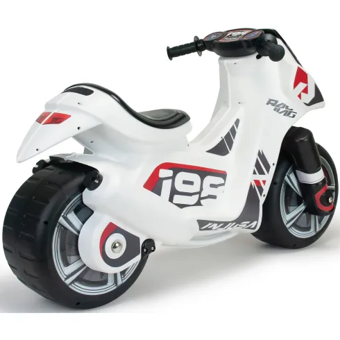 Moto Cavalcabile per Bambini Scooter Bianco Massimo 50 kg Maniglia