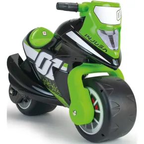 Moto Cavalcabile per Bambini Verde Nero Primi Passi Scooter Ergonomico
