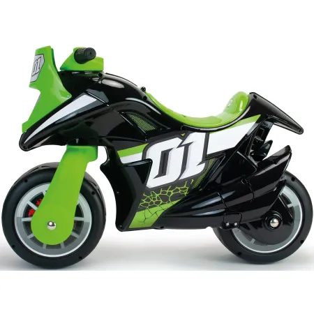 Moto Cavalcabile per Bambini Verde Nero Primi Passi Scooter Ergonomico