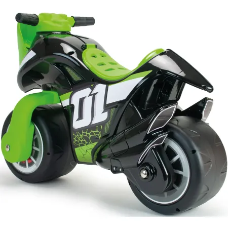Moto Cavalcabile per Bambini Verde Nero Primi Passi Scooter Ergonomico