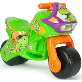 Moto Cavalcabile per Bambini Verde Dinosauro per Equilibrio 30 kg