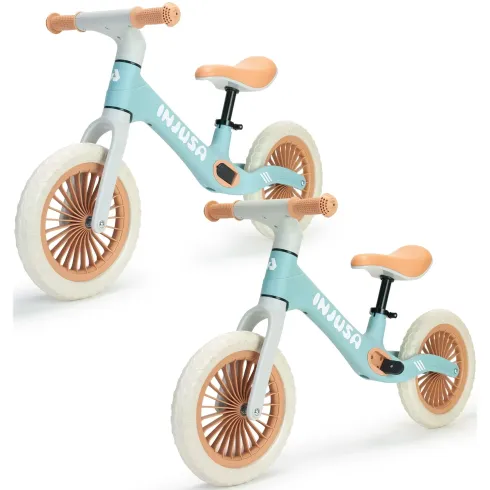 Bicicletta Bambini Senza Pedali Azzurro Balance Bike Sella Regolabile