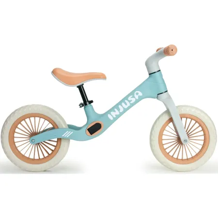 Bicicletta Bambini Senza Pedali Azzurro Balance Bike Sella Regolabile