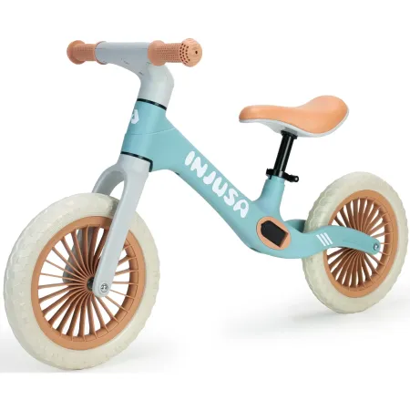 Bicicletta Bambini Senza Pedali Azzurro Balance Bike Sella Regolabile