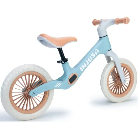 Bicicletta Bambini Senza Pedali Azzurro Balance Bike Sella Regolabile