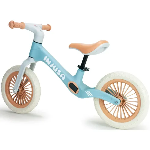 Bicicletta Bambini Senza Pedali Azzurro Balance Bike Sella Regolabile