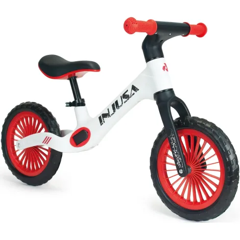 Bicicletta Bambini Senza Pedali Bianco Balance Bike Sella Regolabile