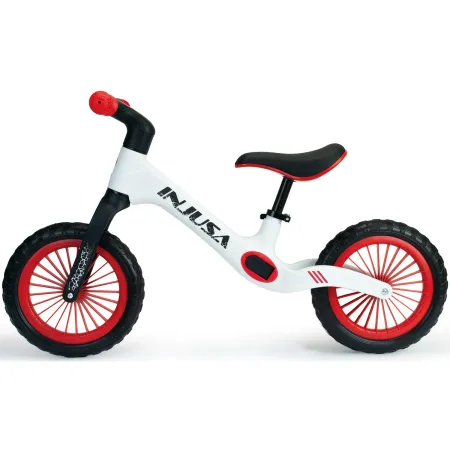 Bicicletta Bambini Senza Pedali Bianco Balance Bike Sella Regolabile