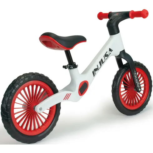 Bicicletta Bambini Senza Pedali Bianco Balance Bike Sella Regolabile